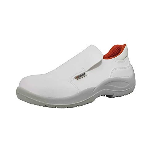 Base Protection, Cloro Chaussure de Sécurité pour Hommes et Femmes, Blanc et Orange, Taille 45