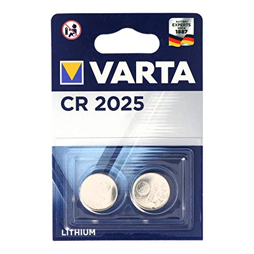 Begrenztes Angebot: VARTA Batterien Knopfzelle CR2025, 2 Stück, Lithium Coin, 3V, kindersichere Verpackung, für elektronische Kleingeräte - Autoschlüssel, Fernbedienungen, Waagen von 2.82 EUR auf 2.82 EUR (Rabatt 0%)