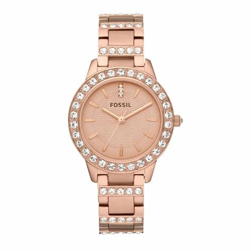 Offre limitée : Fossil Montre pour femmes Jesse, mouvement à quartz, boîtier en acier inoxydable or rose de 34 mm avec bracelet en acier inoxydable, ES3020 de 159.00 € à 37.30 € (77% de remise)