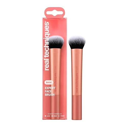 Offerta a tempo: Real Techniques Pennello da trucco per viso Expert, per fondotinta liquido e in crema, fard e bronzer,1 confezione - 50% da 10.99 € a 5.49 €