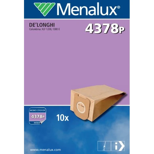 Menalux 4378P / 10 stofzakken/papier/De'Longhi Colombina/XLF 1200, 1300 E