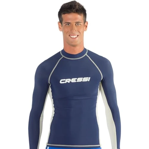 Offerta a tempo: Cressi Rash Man, Guard Maniche Lunghe, Uomo, Maglia Protettiva in Speciale Tessuto Elastico, Protezione Solare UV (UPF) 50, Royal Blu/Bianco, XXL/7 (58) - 0.00% da 44.71 € a 44.71 €