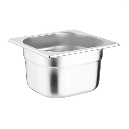 Offre limitee: Vogue Bac Gastronorme inox GN 1/6 100mm, profondeur : 100 mm, capacité : 1,7 L, bac de conservation des aliments chauds et froids, compatible bain marie, couvercle vendu séparément, K991 de 7.57 EUR a 6.36 EUR (economie 16%)