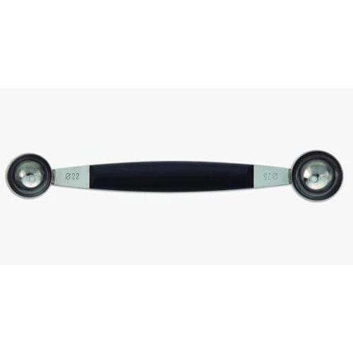 Offerta a tempo: Arcos Professional Gadgets – Doppia Cucchiaia per Melone in Acciaio Inossidabile 3 cm – Manico in Polipropilene, Perfetto per Meloni e Altro – Nero, Serie 18 cm - 39% da 15.80 € a 9.61 €