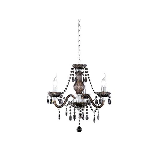 Reality R11073002 Luster Chandelier with Chrome, Black