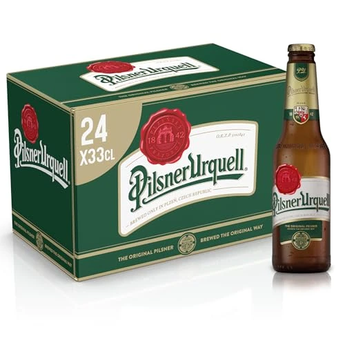 Offerta a tempo: Pilsner Urquell Birra Pils, Cassa Birra Con 24 Birre In Bottiglia Da 33 Cl, 7.92 L, Gusto Pieno Intensamente Luppolato, Gradazione Alcolica 4.4% Vol - 23% da 34.99 € a 26.99 €