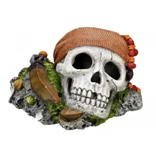 Nobby Calavera con Plantas Acuario Adornos, 19,5 x 16 x 14 cm