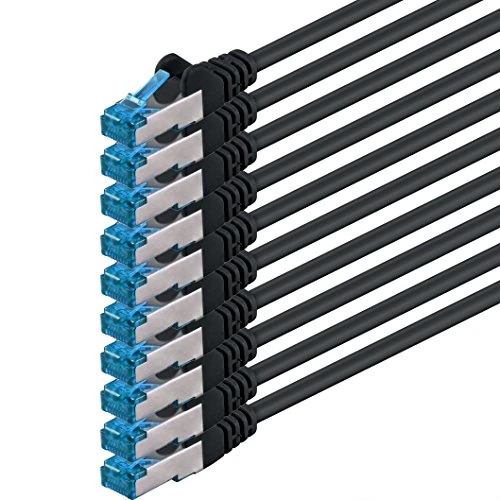 Oferta limitada: 7,5m Cable de Red, Cable Ethernet y LAN SFTP PIMF Cat6a - transmite hasta 10 Gigabit por Segundo y es Adecuado para switches, routers, módems con Entrada RJ45, negro - 10 piezas de 41.58 € a 41.58 € (ahorro 0.00%)