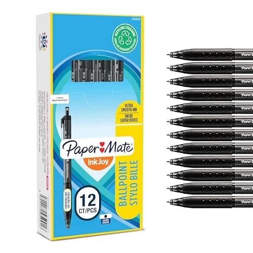 Oferta limitada: Paper Mate InkJoy 300RT bolígrafo retráctil | punta mediana (1,0 mm) | negro | paquete de 12 de 8.96 € a 8.49 € (ahorro 5%)