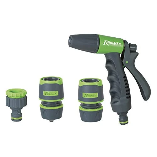 Offerta a tempo: RIBIMEX - PRA/TB.1306 - Kit d''irrigazione con pistola, raccordi, presa rubinetto - Ø1/2"-3/4" - 50% da 11.85 € a 5.95 €