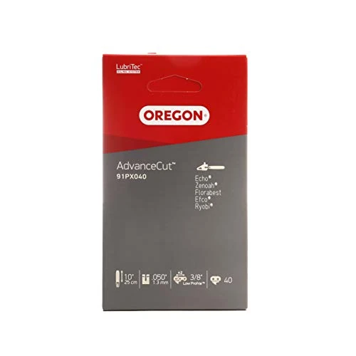 Oferta limitada: Oregon 91PX040E AdvanceCut, Cadena para Motosierra de Altura, Calibre 0050”, 40 eslabones en barra de 25 cm (10”). Compatible con: Ryobi, Black and Decker, Einhell, Paso de 3/8” de 15.69 € a 12.13 € (ahorro 23%)
