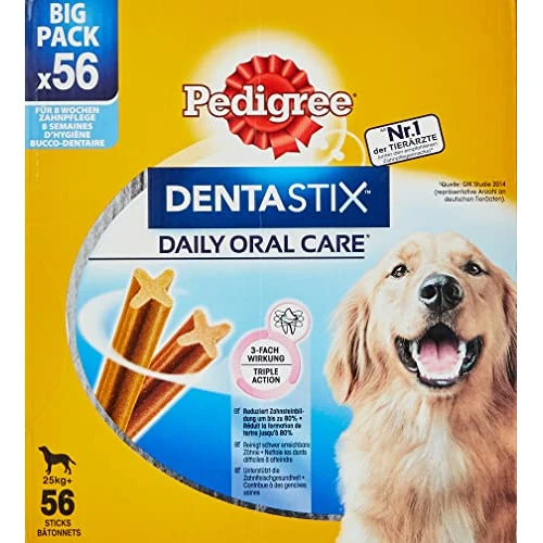 Pedigree Dentastix Dog Treat for Large Dogs, Different Varieties, 56 Count (Pack of 1)