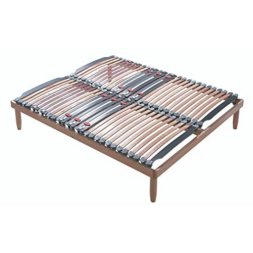 Offre limitée : Evergreenweb - Sommier Double 160x190 cm en Bois de hêtre avec Amortisseur,lit avec Lattes basculantes et régulateurs de rigidité - Pieds Inclus - Idéal pour Tous Les Lits et Matelas - Lemon de 379.00 € à 379.00 € (0.00% de remise)