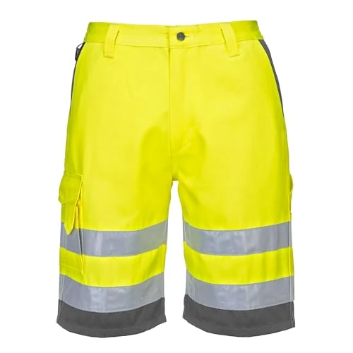Limited-time offer: Portwest Hi-Vis Poly-cotton Shorts, Size: XL, Colour: Yellow/Grey, E043YGYXL from 35.95 £ to 26.45 £ (save 26%)