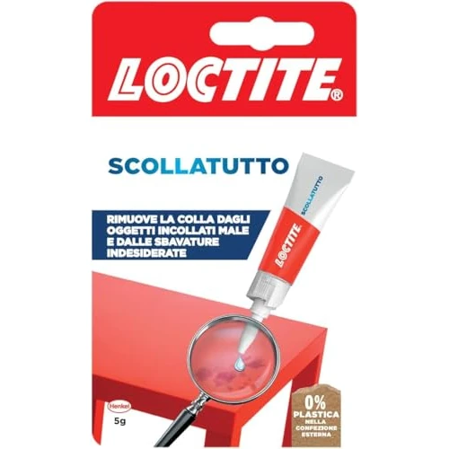 Loctite Scollatutto, Rimuovi colla in tubetto per tutte le superfici, Scolla tutto che rimuove qualsiasi colla cianoacrilica, Rimuovi etichette e residui adesivi, 1x5g