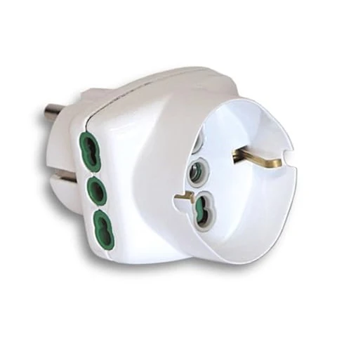 Garanti 87230-G Type L (IT) Universel Blanc Adaptateur Prise électrique - Adaptateur pour Prise
