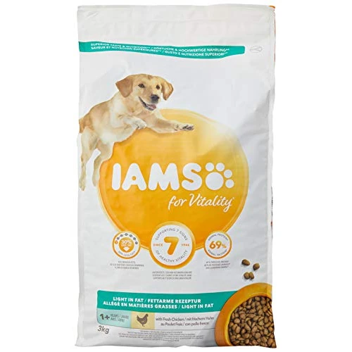 Iams Hundetrockenfutter Adult Light, 3 kg, 3 Stück