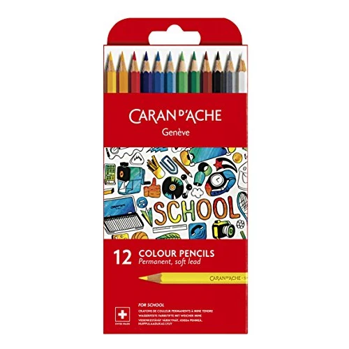 Caran d'Ache School permanentne kredki 12 kredek