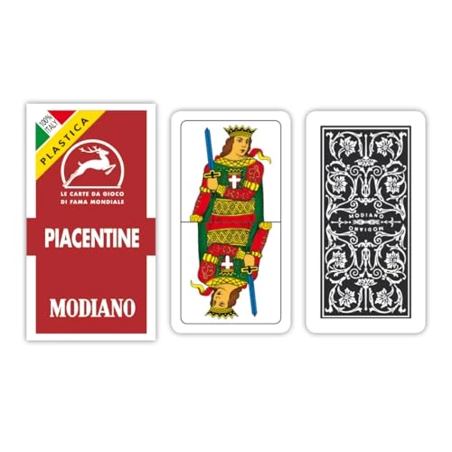 Zeitlich begrenztes Angebot: Modiano Piacentine 81/10-100% Kunststoff - Regionale Spielkarten von 7.09 € auf 7.09 € (0.00% Rabatt)