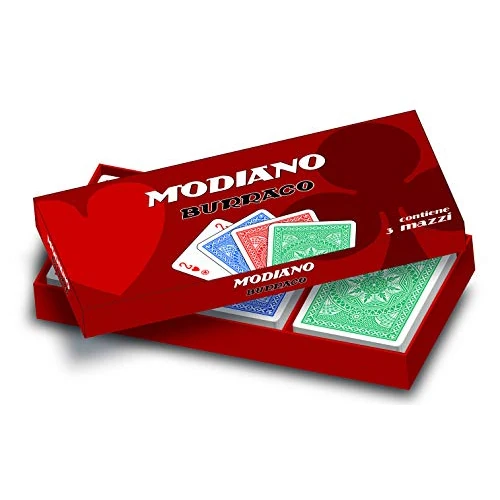 Modiano Buraco karty do gry, 3 talie, dla 6 graczy