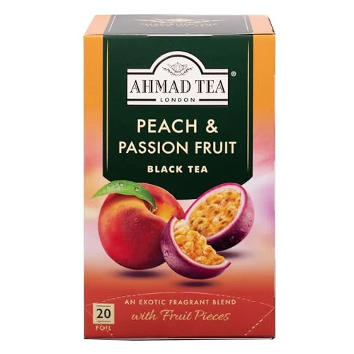 Offerta a tempo: Ahmad Tea of London Peach & Passion Fruit Tea Bags 20's Box - 48% da 5.76 € a 2.99 €