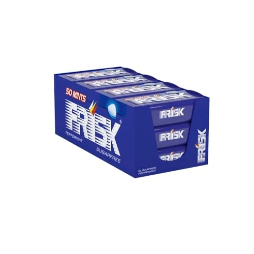 Beperkte aanbieding: Frisk Peppermint Mint gearomatiseerde snoepjes, suikervrij en glutenvrij, verpakking met 12 metalen dozen van 35.53 EUR naar 35.53 EUR (besparing 0%)