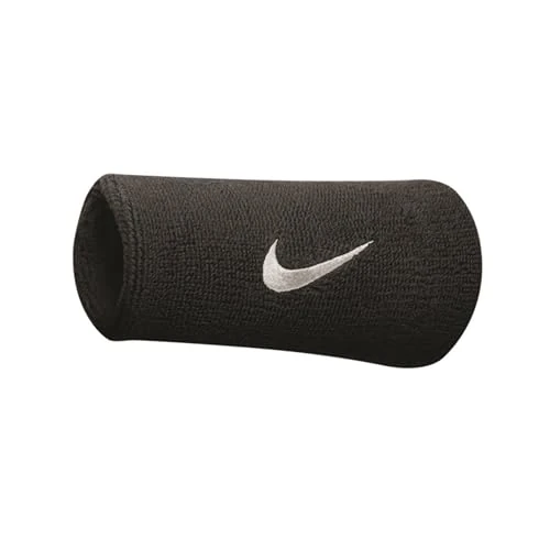 Offerta a tempo: Nike Unisex Swoosh Doublewide Banda sudatoria Black/White One Size - 13% da 18.56 € a 16.20 €