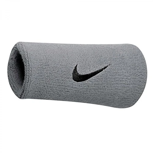 Limited-time offer: Nike Swoosh Doublewide Wristbands (Matte Silver/Black, OSFM) from $22.95 to $19.95 (save 13.07%)