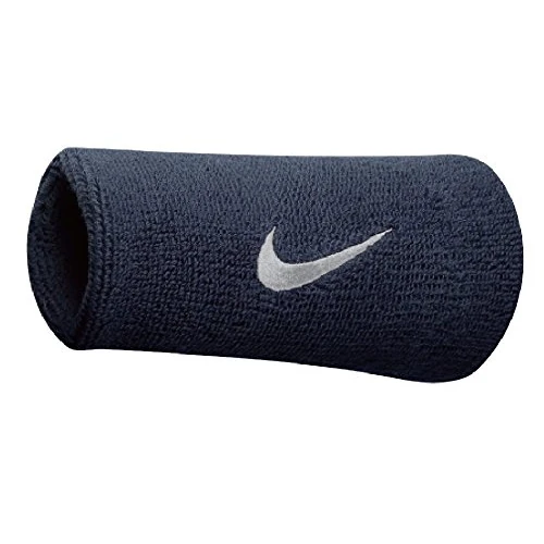 Limited-time offer: NIKE Swoosh Double Wide Wristband Sweatband, Unisex, Swoosh Doublewide Wristbands, obsidian/White, OSFM from 14.30 GBP to 14.30 GBP (save 0%)