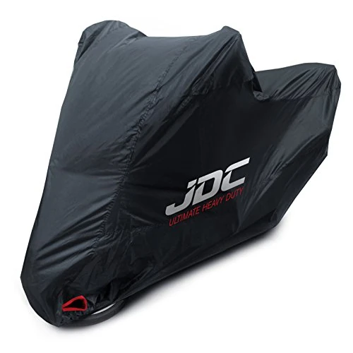 JDC Housse Moto 100% étanche – Ultimate Heavy Duty (Extra Robuste, Doublure Souple, Panneaux résistants à la Chaleur, Coutures étanchéifiées) - XL