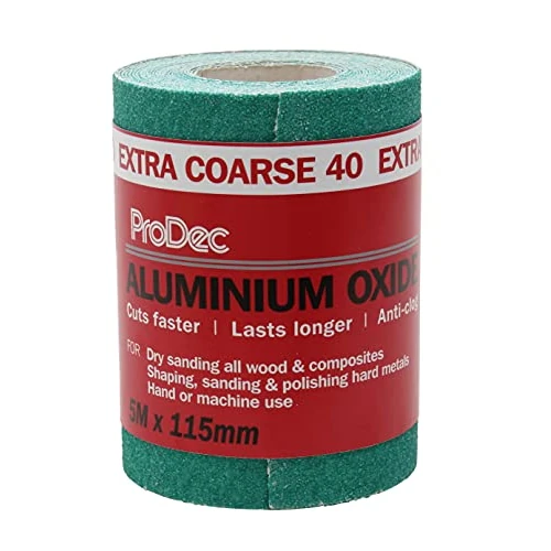 Zeitlich begrenztes Angebot: ProDec 5 m Rolle, extra grobes, grünes Aluminiumoxid-Schleifpapier von 8.00 € auf 5.99 € (25% Rabatt)