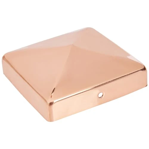 Alberts 217297 Copripalo per pali in legno, forma piatta, rame, 90 x 90 mm