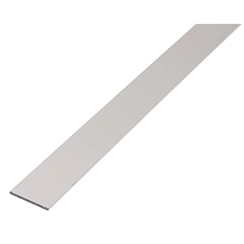 Alberts 473068 Barra Piatta, Alluminio, anodizzato Argento, 1000 x 20 x 5 mm