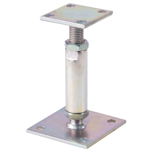 Alberts 212391 Staffa portapalo | regolabile in altezza, da avvitare | zincato galvanico, con strato spesso passivato | altezza 150 - 190 mm