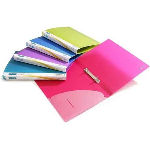 Rapesco 0799 2-Rings Ringband, 25 mm Rug, A4, Diverse Felle Kleuren, Set van 10