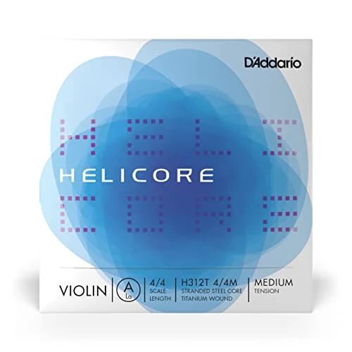 Corda Singola la d'Addario Helicore per Violino, Titanium-Wound, Scala 4/4, Tensione Media, Singolo-Titanium Wound A