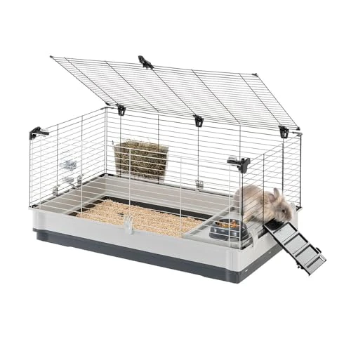 Offre limitée : Ferplast Cage pour Lapins, Cochons d'Inde et Petits Animaux KROLIK Large, Maison et Accessoires Inclus de 56.99 EUR à 56.99 EUR (remise 0%)