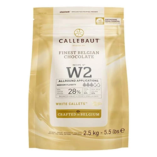 Callebaut W2 28% gocce di Cioccolato Bianco (callets) 2.5kg