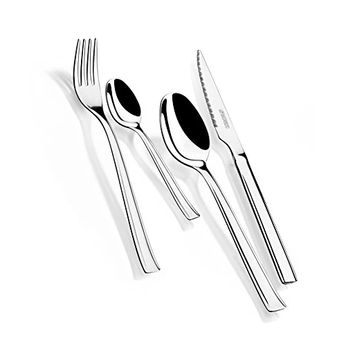 Monix Europa 24 Pieces Stainless Steel Economic Set, Silver