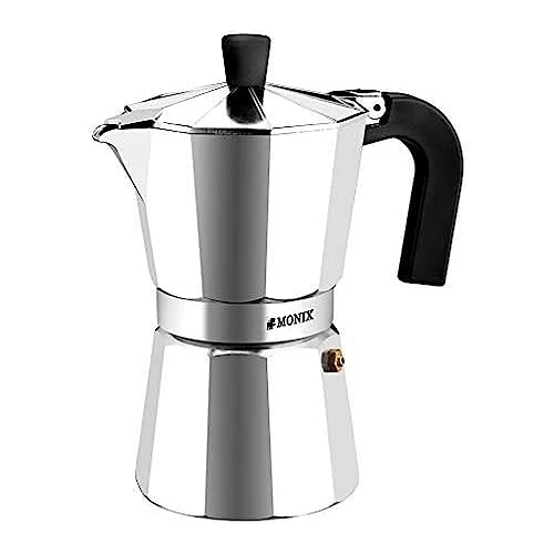 Monix Vitro Express 12 Cup Coffee Maker, Aluminium, Silver, 30 x 30 x 30 cm