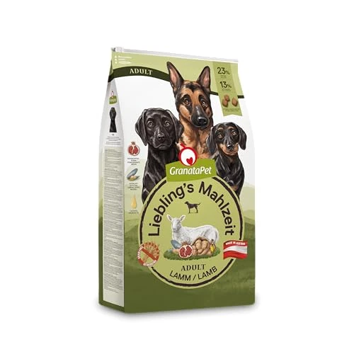 GranataPet Liebling's Mahlzeit Adult lam, droge voer voor honden, voedsel voor honden zonder granen en zonder toegevoegde suikers, gezond en compleet voer, 10 kg