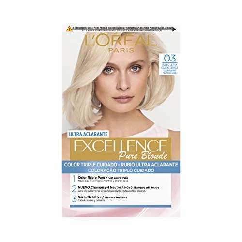 L'Oreal Excellence Number 3 Creme Permanent Colouring Cream, Ultra Light Ash Blonde