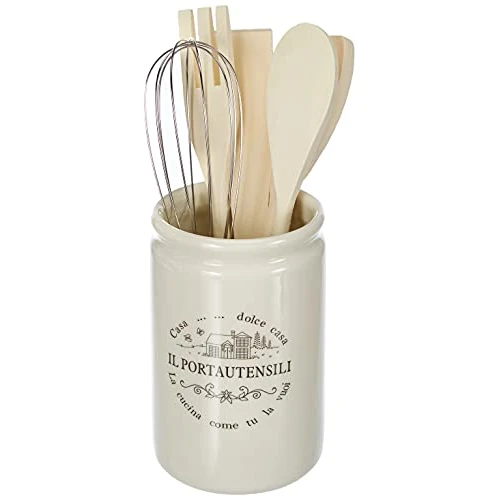 Offerta a tempo: Tognana, La Dolce Casa di Campagna, set mestoli e contenitore, ceramica e legno - 13% da 23.30 € a 20.19 €