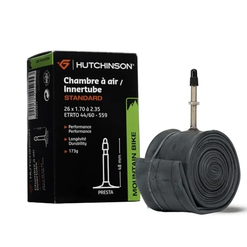 Offre limitée : HUTCHINSON - Chambre À Air - VTT - Standard - Résistance Et Anti-Crevaison - Valve Presta - Épaisseur 0.9 mm - 48 MM - 26 x 1,70-2,35, Noir de 16.67 € à 4.99 € (70.07% de remise)