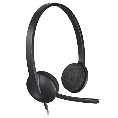 Offerta a tempo: Logitech H340 Cuffie Cablate per Computer, Cuffie Stereo con Microfono e Audio Digitale, ‎Cancellazione Rumore, USB, PC/Mac/Laptop/Chromebook - Nero - 51% da 43.99 € a 21.37 €