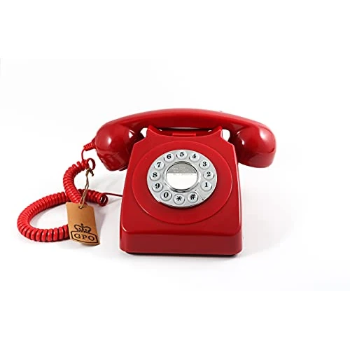 Oferta ograniczona: GPO Retro 746PBRD 746 Telefon z przyciskiem biurkowym - czerwony z 238.93 PLN na 238.93 PLN (zniżka 0%)