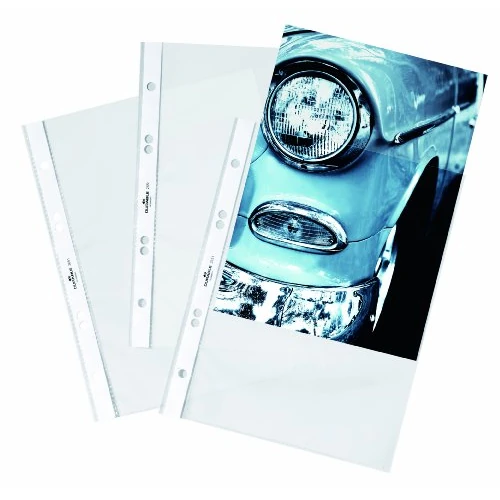 Durable okładki na broszury DIN A5 Business, 0,06 mm, Made in Germany, 4 torby po 25 sztuk, krystalicznie przezroczyste, 265119