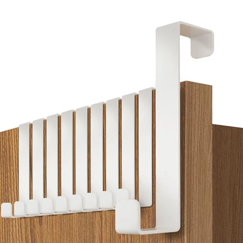 Offerta a tempo: 4smile Pratical Appendiabiti da Porta, 10 Pezzi in Bianco - Attaccapanni da Porta in Acciaio Inox, Durevole Appendi Accappatoio per Bagno, Universali Ganci Porta - 0.00% da 10.98 € a 10.98 €
