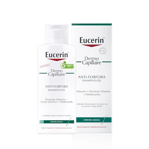Offerta a tempo: Eucerin DermoCapillaire Shampoo-Gel Anti Forfora 250 ml, Shampoo antiforfora e dermatite seborroica efficace e delicato, Formula con Acido Salicilico per cute grassa e soggetta a desquamazione - 0.00% da 16.50 € a 16.50 €