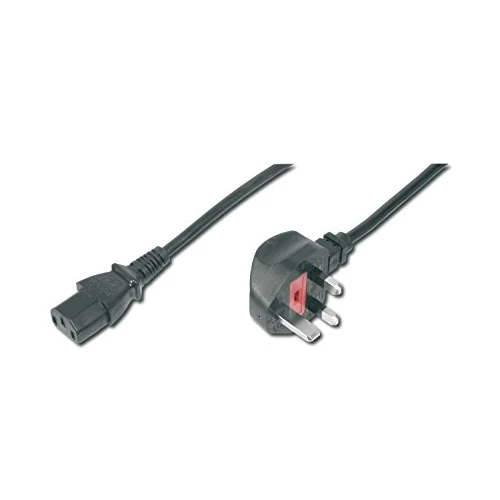 DIGITUS Netaansluitkabel - 1,8 m - BS 1363 90° naar C13 - stekker/contactdoos - H05VV-F3G - 0,75 mm² - Stroomkabel, Voedingskabel